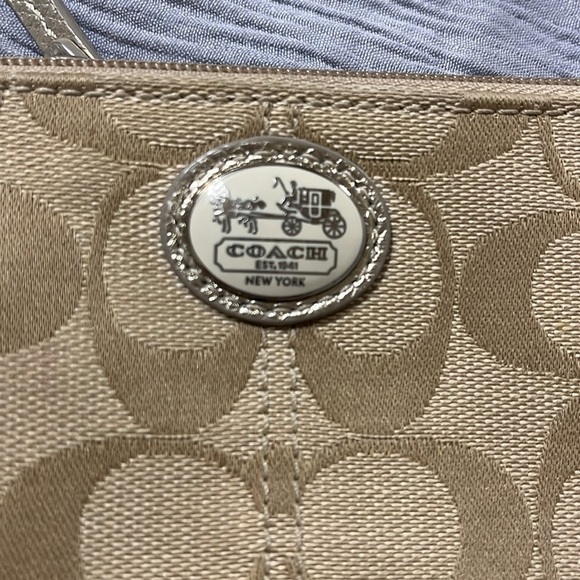 Coach Est 1941 New York Beige Wristlet, Vintage